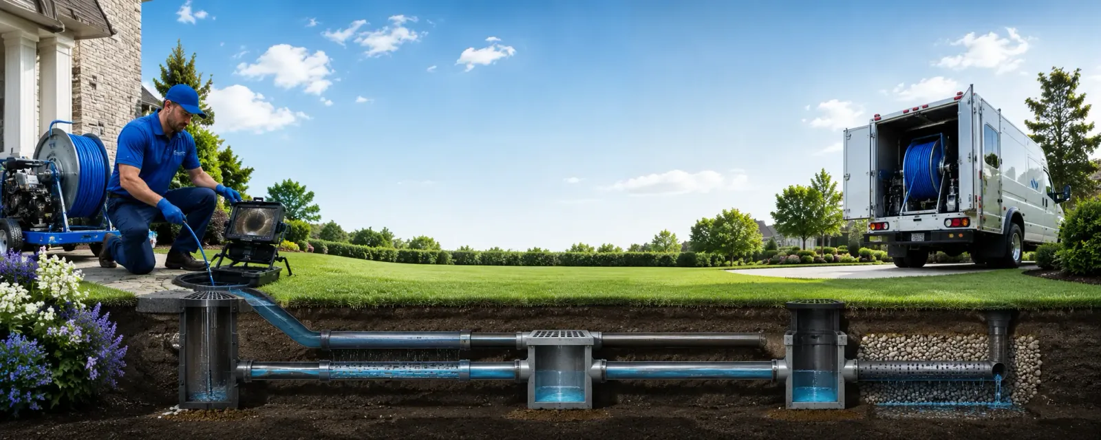 Outdoor drain cleaning information for North Newton, KS